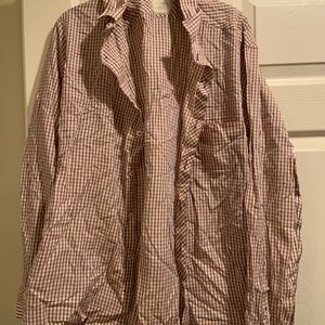 Billy Reid XL fit 1 button down shirt